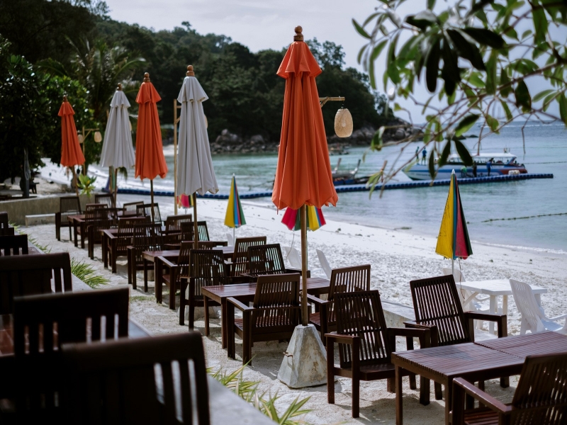 Restaurant beach view