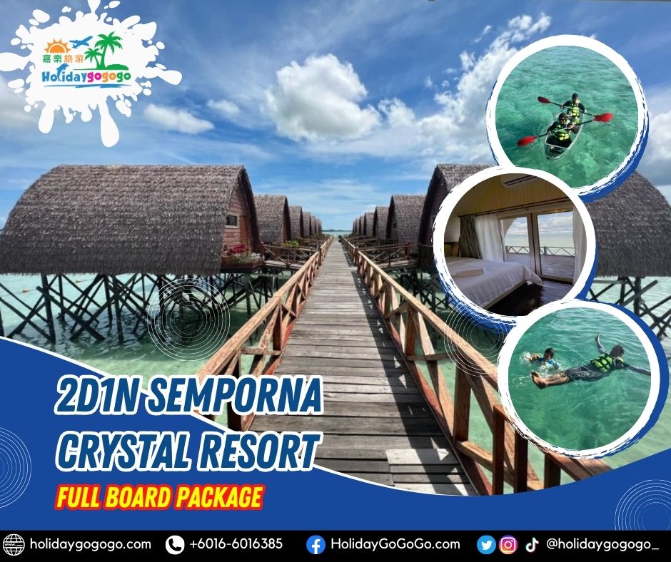 2d1n Semporna Crystal Resort Full Board Package
