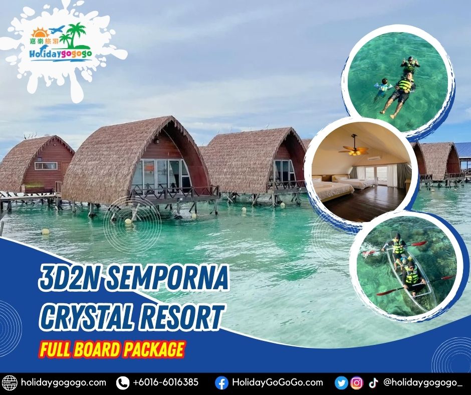 3d2n Semporna Crystal Resort Full Board Package