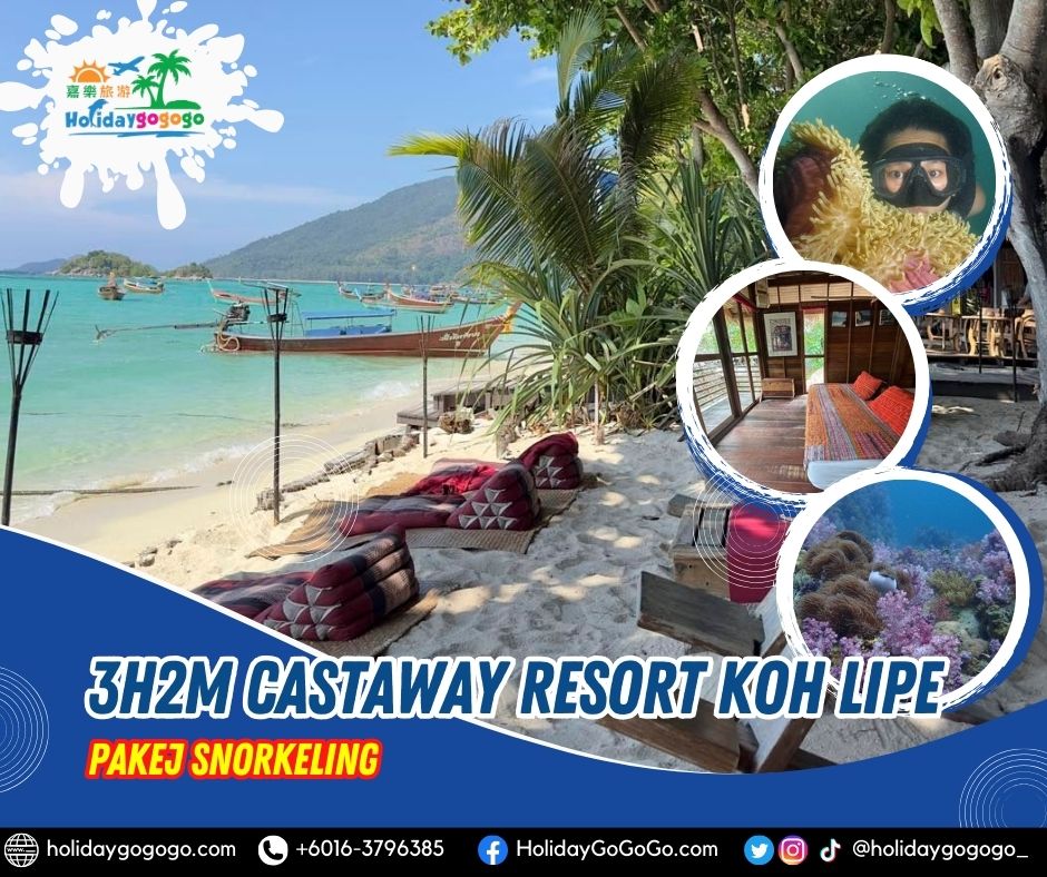 3h2m Castaway Resort Koh Lipe Pakej Snorkeling