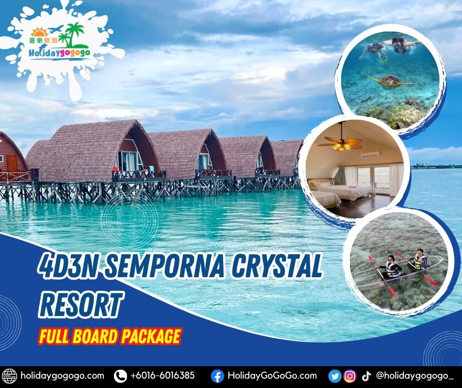 4d3n Semporna Crystal Resort Full Board Package