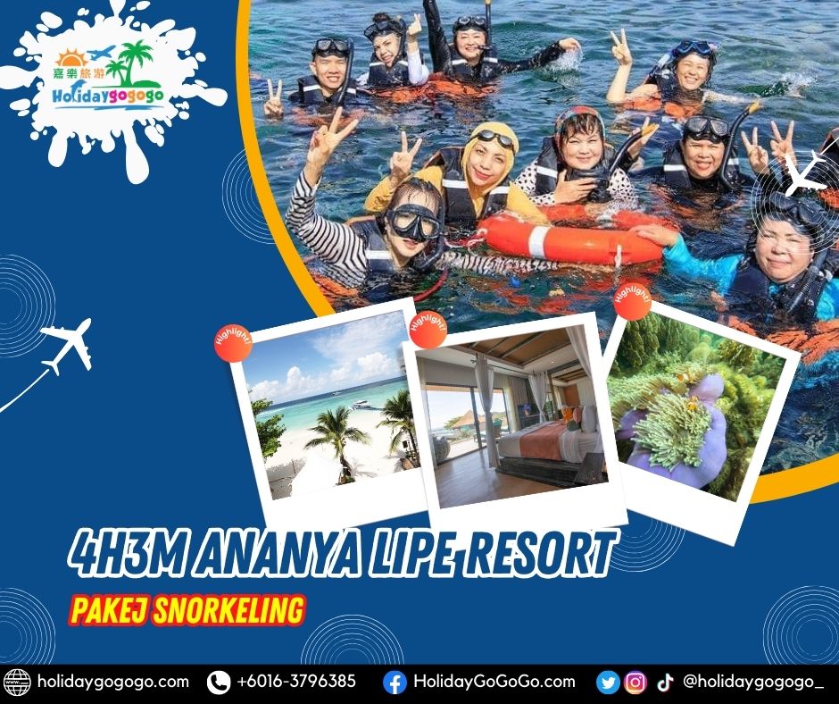 4h3m Ananya Lipe Resort Pakej Snorkeling