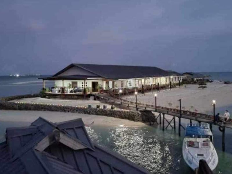 Santiri Island Resort Beach Night View