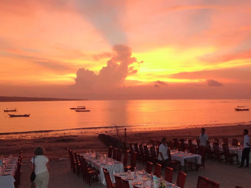 Sunset at Jimbaran Beach