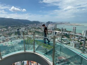 Penang's city view from Rainbow Skywalk