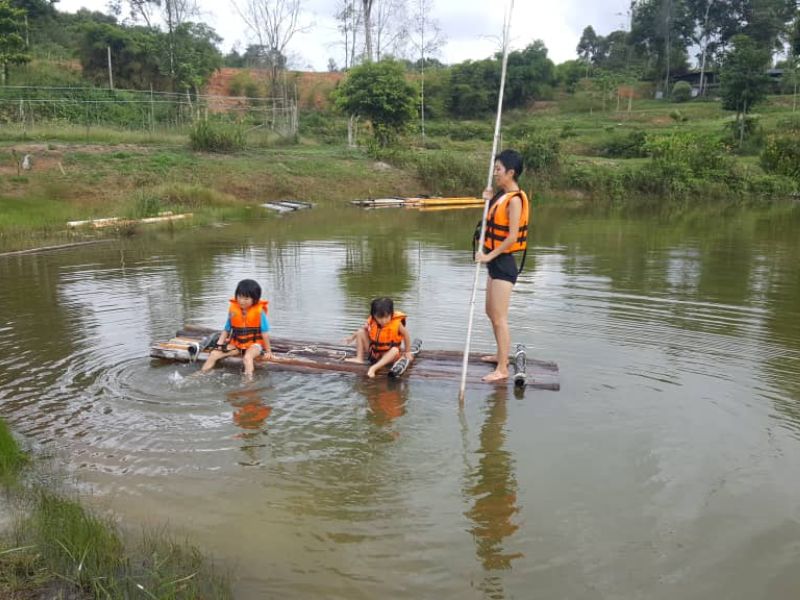 Bamboo Rafting at the Farm