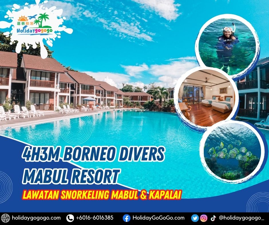 4h3m Borneo Divers Mabul Resort Pakej Snorkeling Mabul & Kapalai