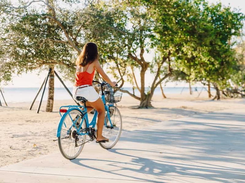 Riding around Gili Trawangan