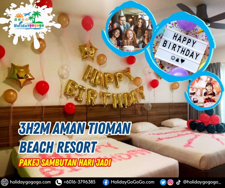 3h2m Aman Tioman Beach Resort Pakej Sambutan Hari Jadi