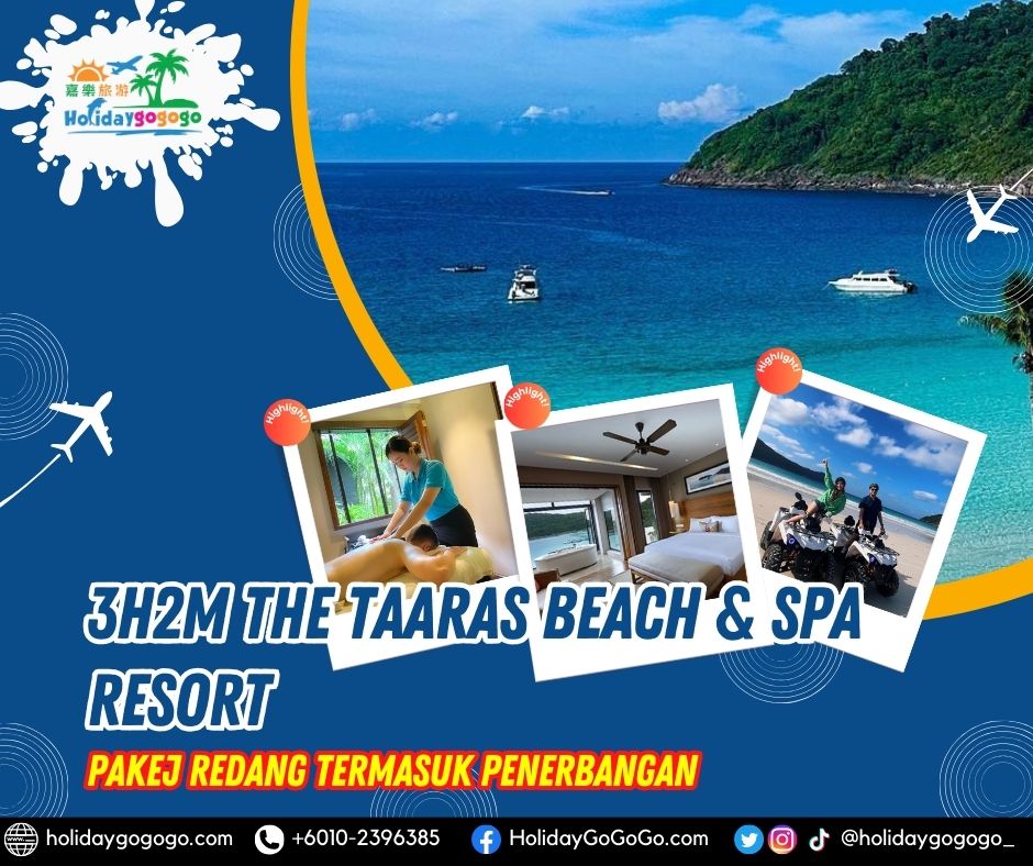 3h2m The Taaras Beach & Spa Resort Pakej Redang Termasuk Penerbangan