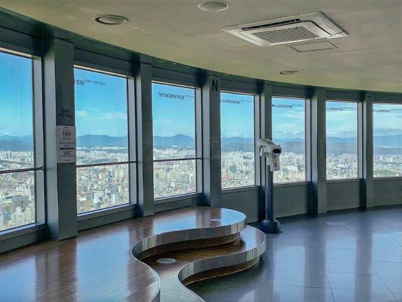 Binocular tower viewer N Seoul Tower