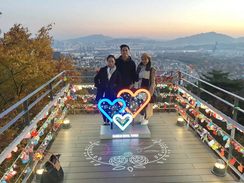 Outside N Seoul Tower