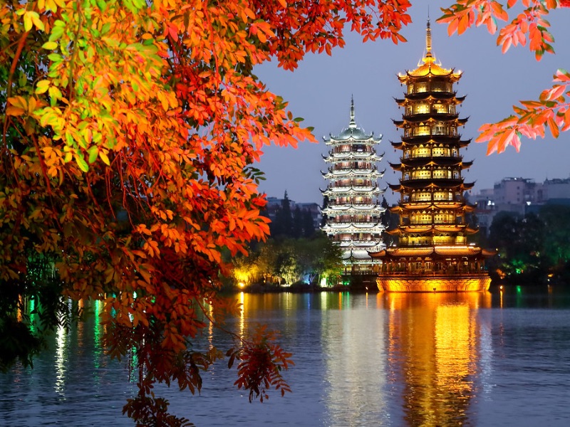 Sun Moon Pagoda Guilin