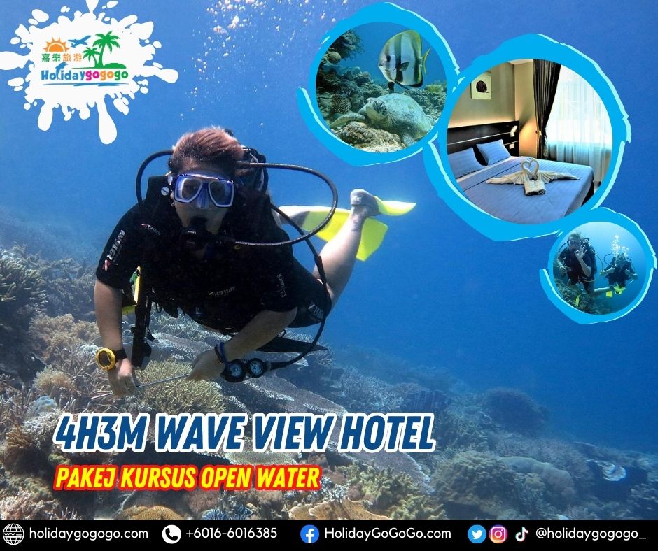 4h3m Wave View Hotel Pakej Kursus Open Water