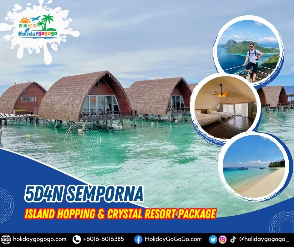 5d4n Semporna Island Hopping & Crystal Resort Package