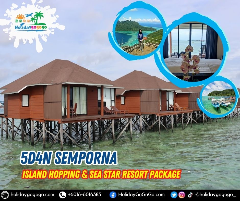 5d4n Semporna Island Hopping & Sea Star Resort Package