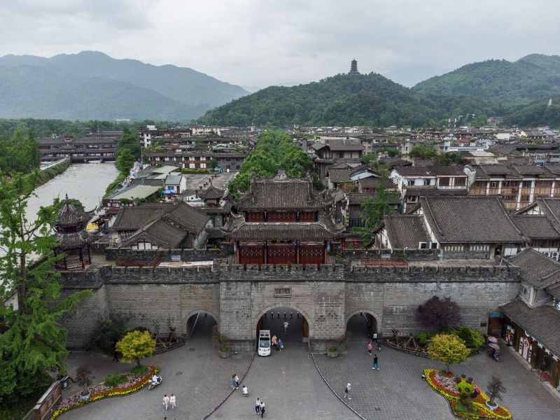 Guan County Ancient City View