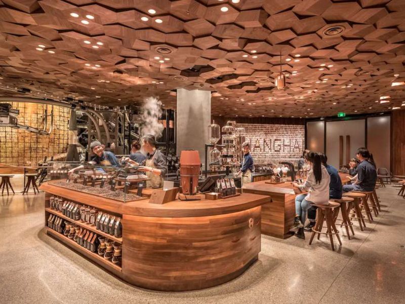 Interior design of Starbucks Roastery