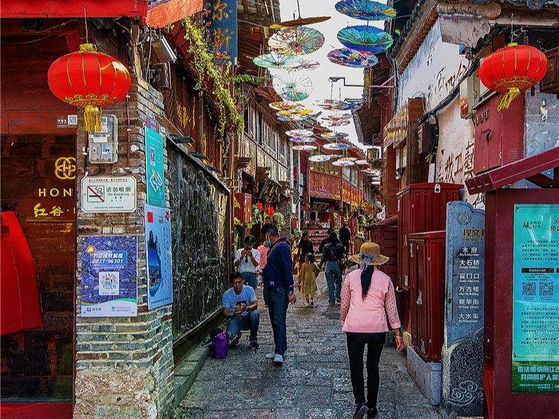 Street view of Lijiang old town