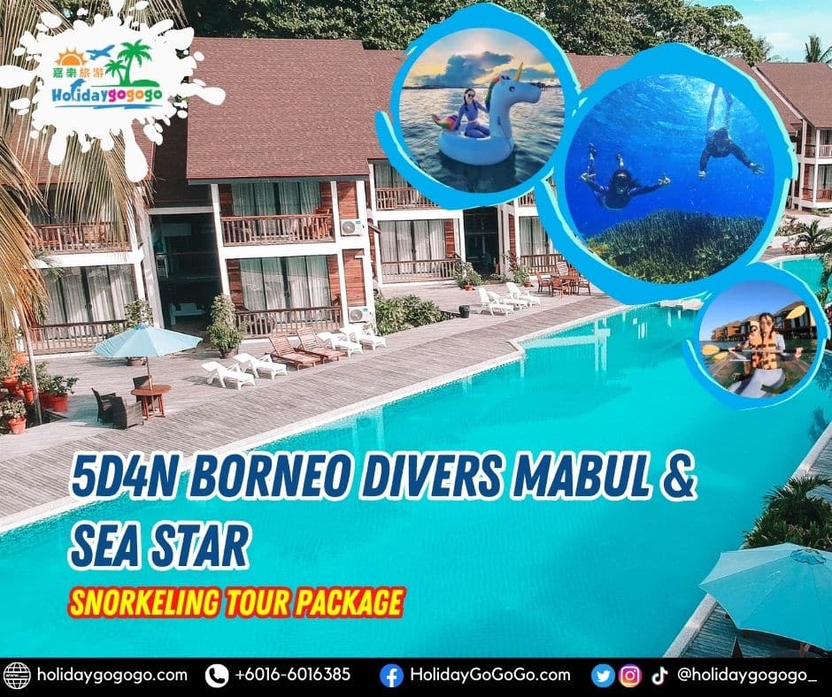 5d4n Borneo Divers Mabul & Sea Star Snorkeling Tour Package
