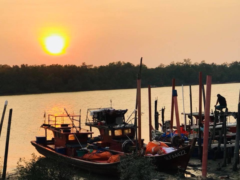 Bagan Sungai Buloh Fishing Village Sunset