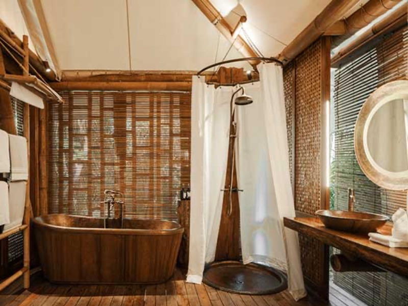 tented garden suite bathroom