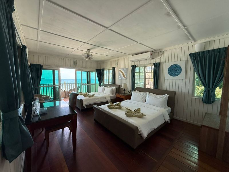beachfront chalet rawa island resort
