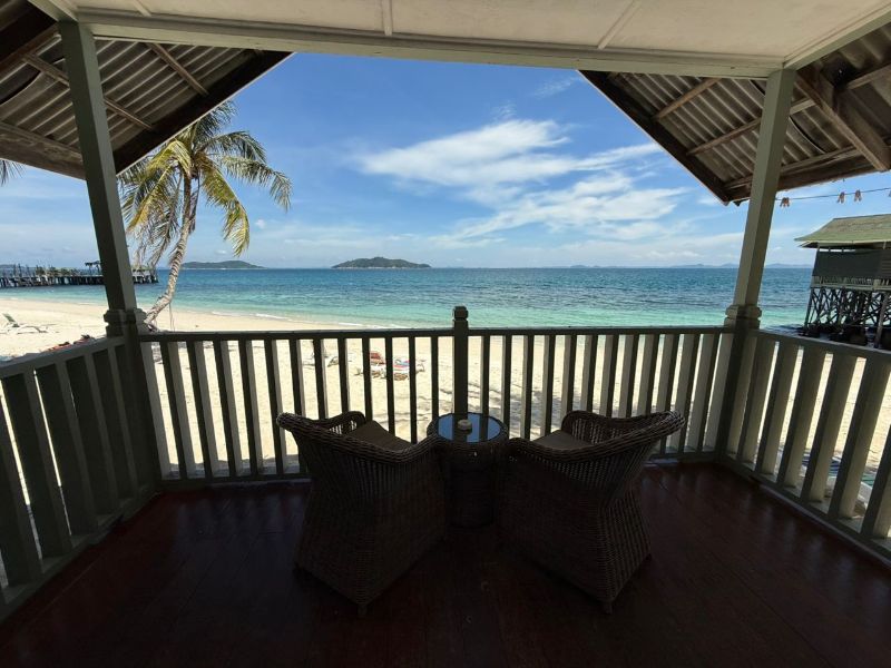 beachfront chalet rawa island resort