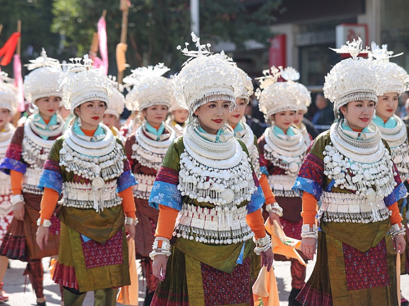 traditional Miao ethnic costumes