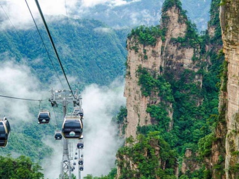 Tianzi mountain cable car
