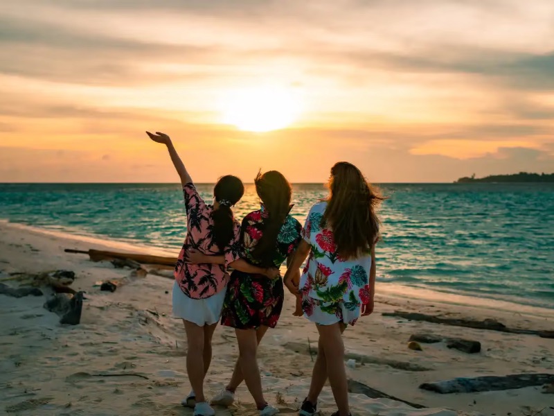 Sunset village walk