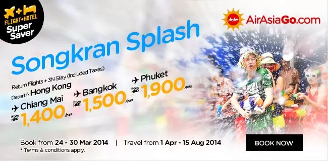 AirAsia HK Songkran Splash Promotion