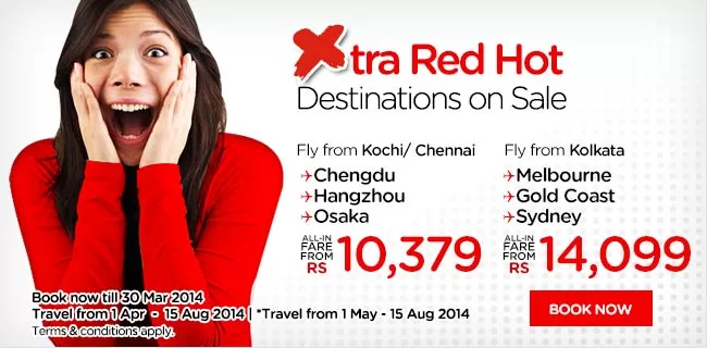 AirAsia India Xtra Red Hot Promotion