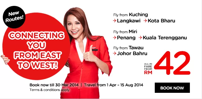 AirAsia Malaysia Connecting You From East To West Promotion