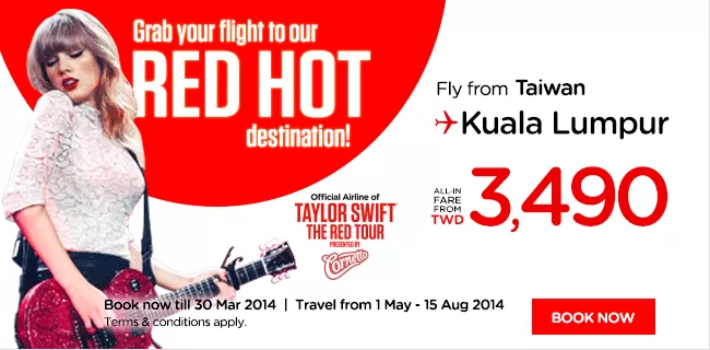 AirAsia Taiwan Red Hot Promotion