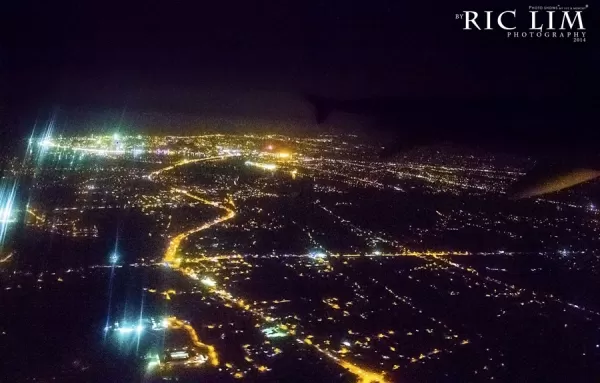 kuala terengganu night view from plane