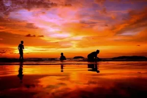 Tanjung Aru Beach sunset