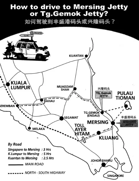 Map to Mersing