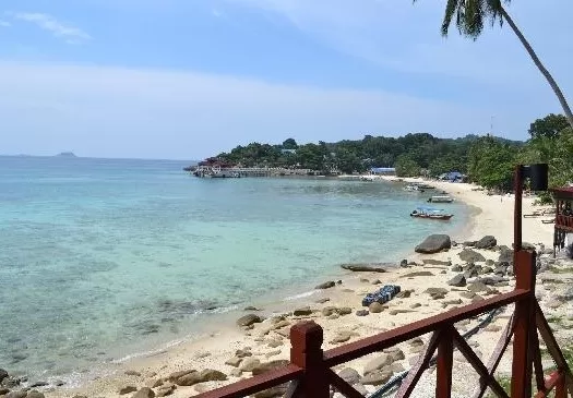 Beautiful beach in front of Senja Bay Resort