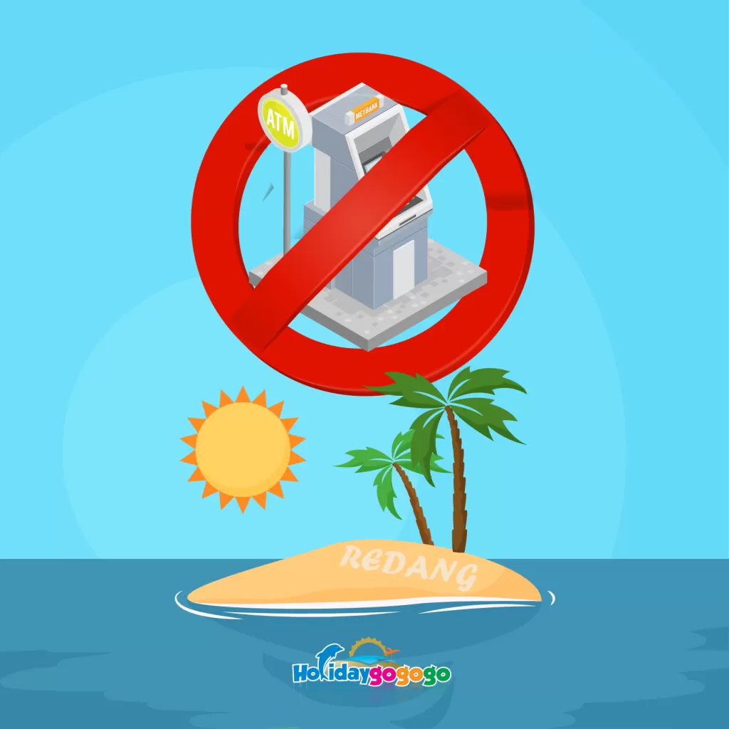 no atm on redang island infographic