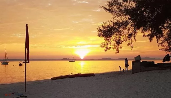 pulau besar aseania island resort sunset beautiful beach