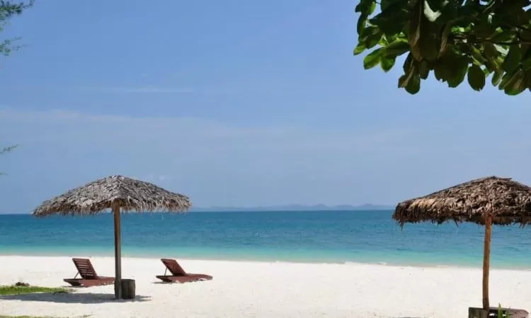 Pulau Besar Island beach peaceful